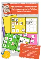 Vorschau - Stundenentwürfe - Materialpaket Klettmappen Konsonanten und Vokale - Deckblatt