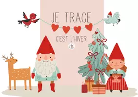 Aperçu - Apprentissages en autonomie - Dossier graphisme "je trace" complet Hiver - Page de couverture