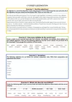 Vorschau - Spiele - Worksheet Comparisons (als Laufdiktat verwendbar) - Seite 1