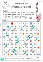 Vorschau - Spiele - Monsterspiel Zahlenraum 100 / Hundertertafel - Seite 1