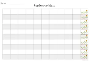 Vorschau - Spiele - Kopfrechenblatt mit Pflanzensymbolen zur Einschätzung - Seite 2