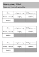 Vorschau - Arbeitsblätter - Winter activities & Winter sports Faltbuch minibook - Englisch - Seite 3