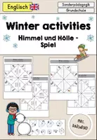 Vorschau - Arbeitsblätter - Winter activities & Winter sports Himmel und Hölle Spiel - Englisch - Deckblatt
