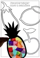 Vorschau - Mal- und Bastelvorlagen - Obst & Gemüse - Fensterbilder mit Schritt für Schritt Anleitung - Kunst - Seite 1