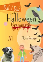 Vorschau - Arbeitsblätter - Pluralformen - DaF / DaZ Halloween - Grammatik entdecken - Seite 1