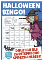 Vista previa - Hojas de trabajo - BINGO HALLOWEEN Deutsch alemán - Portada