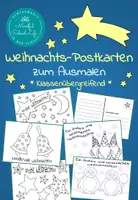 Vorschau - Arbeitsblätter - Weihnachts-Postkarten | 9 kreative Motive zu Weihnachten - Deckblatt