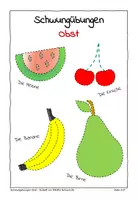 Vorschau - Arbeitsblätter - Schwungübungen Vorschule: Obst/ Obstsorten - Seite 2