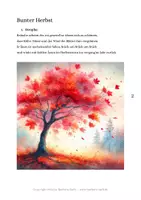 Vorschau - Arbeitsblätter - "Bunter Herbst" - Gedicht + 5 Rätsel zum Herbst - Seite 1