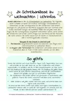 Vorschau - Arbeitsblätter - Schreibanlässe zu Weihnachten: 24 kreative und lustige Schreibanlässe - Seite 1