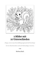 Vorschau - Arbeitsblätter - Bilder mit Unterschieden - 2 Eichhörnchen, 10 Unterschiede - Deckblatt