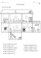 Vorschau - Arbeitsblätter - Rooms of the house: Read and colour (dreifach differenziert) - Seite 1