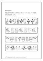 Vorschau - Arbeitsblätter - Fehlersuche Reihen, welches Symbol in der fortlaufenden Reihe passt nicht? - Seite 3
