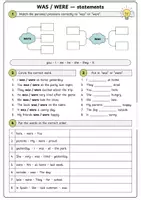 Vorschau - Arbeitsblätter - WAS / WERE - Worksheet Package (Simple Past of "to be") - Seite 1