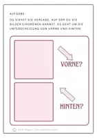Vorschau - Arbeitsblätter - Vorne oder hinten? Bestimme die Position - Seite 1