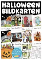 Vista previa - Tarjetas / Manipulativos - Alemán / Deutsch Bildkarten HALLOWEEN - Portada