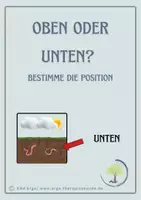 Vorschau - Arbeitsblätter - Oben oder unten? Finde die richtige Position - Deckblatt