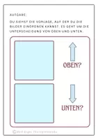 Vorschau - Arbeitsblätter - Oben oder unten? Finde die richtige Position - Seite 1