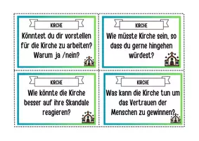 Vorschau - Aufgabenkarten - Die Kirche: 28 Plauder- und Gesprächskarten - Seite 2