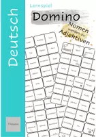 Vorschau - Stationenlernen - Domino - Nomen werden zu Adjektiven - Deckblatt