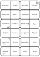 Vorschau - Stationenlernen - Domino - Nomen werden zu Adjektiven - Seite 2