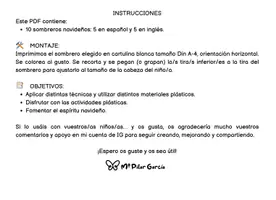 Vista previa - Manualidades / Dibujos para colorear - SOMBREROS NAVIDEÑOS - ARTÍSTICA - página 2