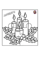 Vista previa - Manualidades / Dibujos para colorear - PUZLE CORONA DE ADVIENTO - página 3