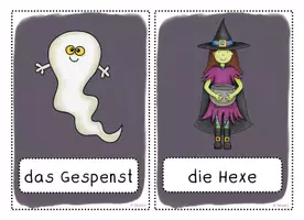 Vorschau - Arbeitsblätter - Materialpaket Lernwörtertraining Gruselgeschichten/ Halloween - Seite 2