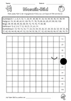 Vorschau - Arbeitsblätter - Hundertertafel Pixelbilder: Der Igel (differenziert) - Seite 2