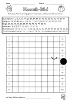 Vorschau - Arbeitsblätter - Hundertertafel Pixelbilder: Der Igel (differenziert) - Seite 3