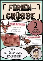 Vorschau - Mal- und Bastelvorlagen - Feriengruß Weihnachten für Schüler und Kollegen - Deckblatt