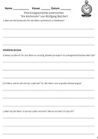 Vorschau - Arbeitsblätter - Arbeitsblatt: Die Küchenuhr – Kurzgeschichte analysieren und verstehen 🕰️📚 (Leseverständnis, Charakterbeschreibung, kreatives Schreiben (Tagebucheintrag) , ...) - Seite 3