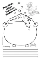 Vorschau - Arbeitsblätter - Halloween Zaubertrank kreatives Schreiben Deutsch Grundschule - Seite 2