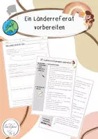 Vorschau - Arbeitsblätter - Ein Länderreferat vorbereiten | Hilfestellung für die Kinder - Deckblatt