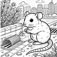 Vorschau - Mal- und Bastelvorlagen - Materialpaket Ratten – Interactive + 50 Ausmalbilder - Seite 3