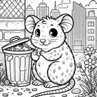 Vorschau - Mal- und Bastelvorlagen - Ratten Ausmalbilder (50 Malvorlagen) inkl. Stundenentwurf (PDF) - Seite 3