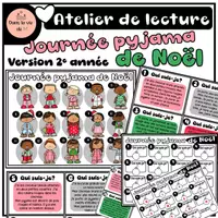 Aperçu - Cartes / Images - Atelier de lecture: Journée pyjama de Noël - Page de couverture