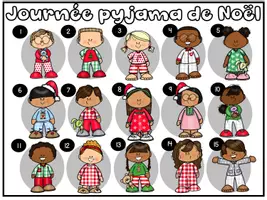Aperçu - Cartes / Images - Atelier de lecture: Journée pyjama de Noël - Page 1