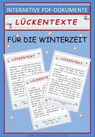 Vorschau - Interaktives Material - Winter: interaktive Lückentexte - Deckblatt