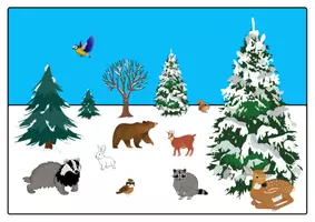 Vorschau - Poster - Animals in Winter - Klettmaterial - Seite 1