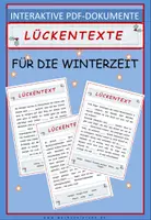 Vorschau - Interaktives Material - Winter: interaktive Lückentexte - Seite 1