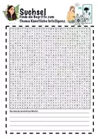 Vorschau - Arbeitsblätter - Suchsel zum Thema Künstliche Intelligenz KI AI - Deckblatt