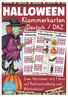 Aperçu - Apprentissages en autonomie - Allemand Deutsch Klammerkarten Halloween - Page de couverture