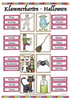 Aperçu - Apprentissages en autonomie - Allemand Deutsch Klammerkarten Halloween - Page 2