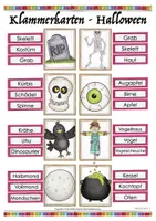 Aperçu - Apprentissages en autonomie - Allemand Deutsch Klammerkarten Halloween - Page 3