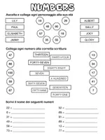 anteprima - Esercizi - Numbers 0-100 - Test inglese classe terza - Pagina 1