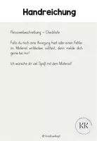 Vorschau - Arbeitsblätter - Personenbeschreibung - Checkliste - Seite 1