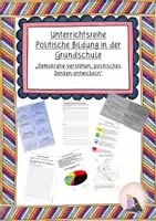 Vorschau - Unterrichtsreihen - Bundestagswahl 2025 Politische Bildung Grundschule #demokratiestärken - Deckblatt