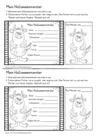 Vorschau - Spiele - Halloween Monster kreatives Schreiben Deutsch kostenlos - Seite 1