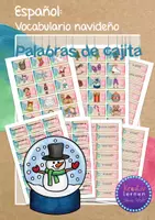 Vorschau - Stationenlernen - Spanisch: Cajitas de Vocabulario Navideño - Deckblatt